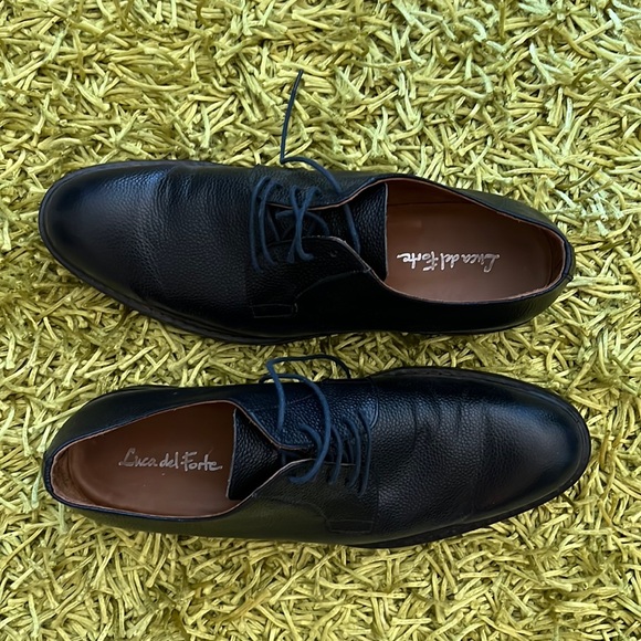 Mens navy leather shoes